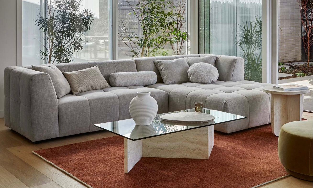 Sidney Slouch Right Arm Sofa Barley
