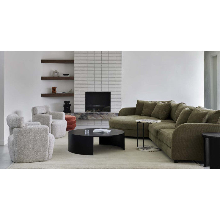Hugo Tonda Left Chaise Set Copeland Olive