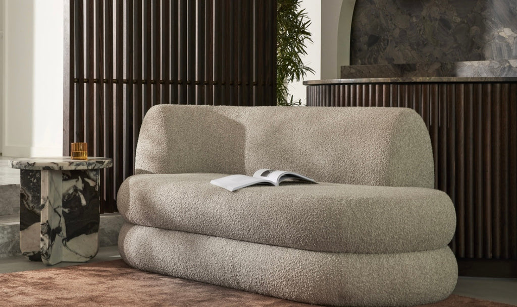 Amara Curve Side Table Natural Travertine