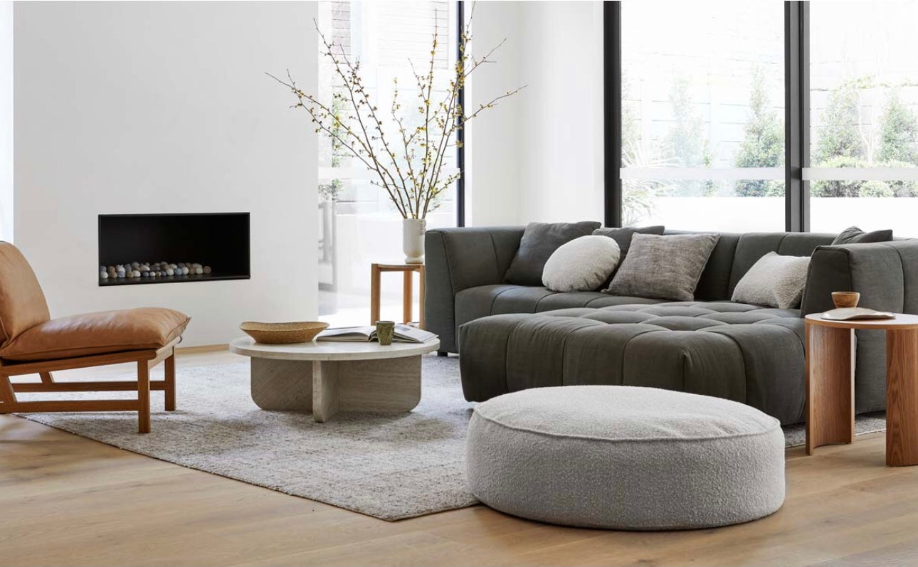 Sidney Slouch Right Chaise Barley