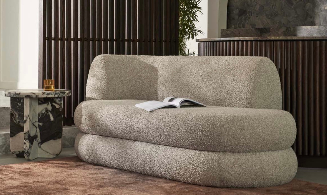 Vera Daybed Left Oat Sherpa