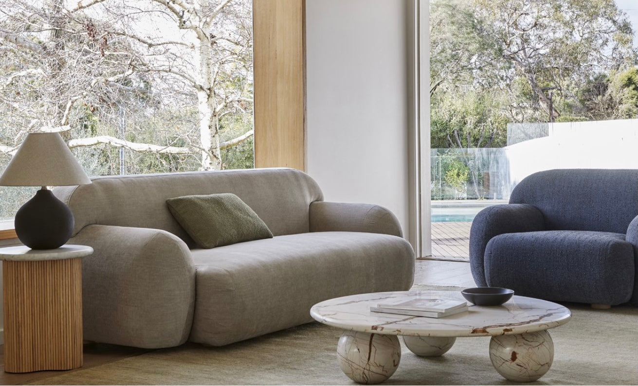Atlas Sphere Coffee Table Brown Vein