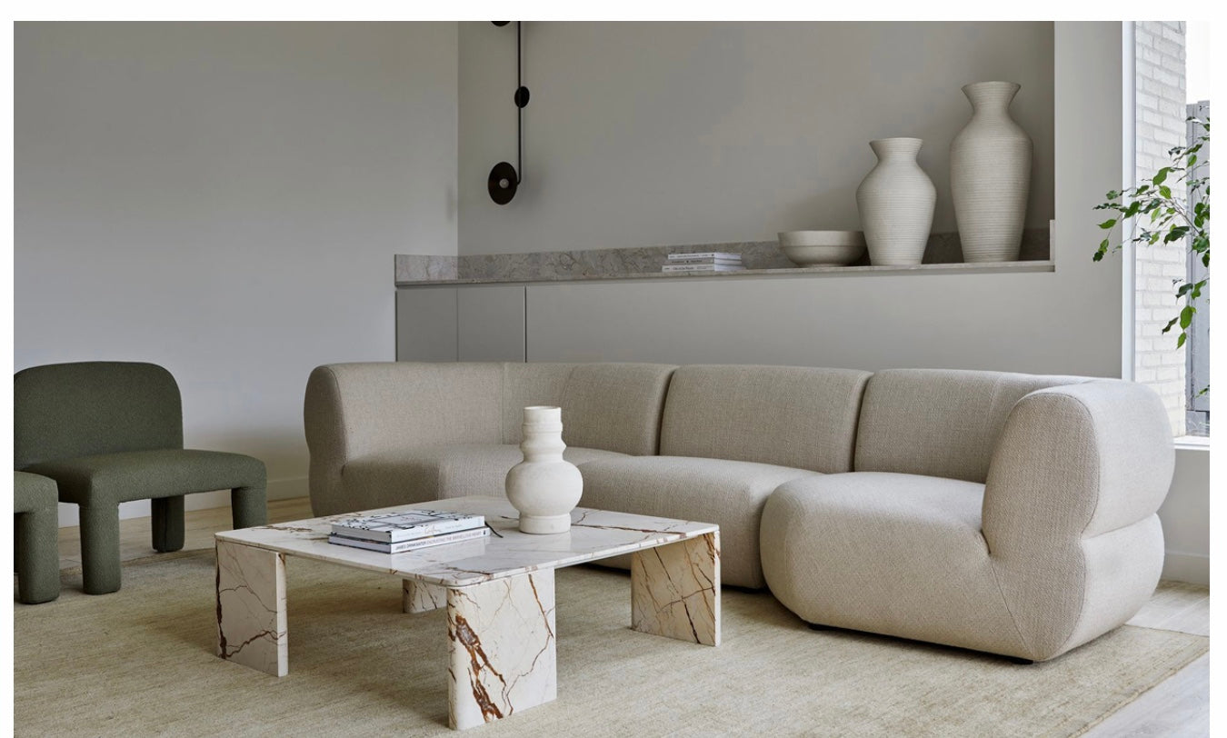 Atlas Slab Coffee Table Brown Vein