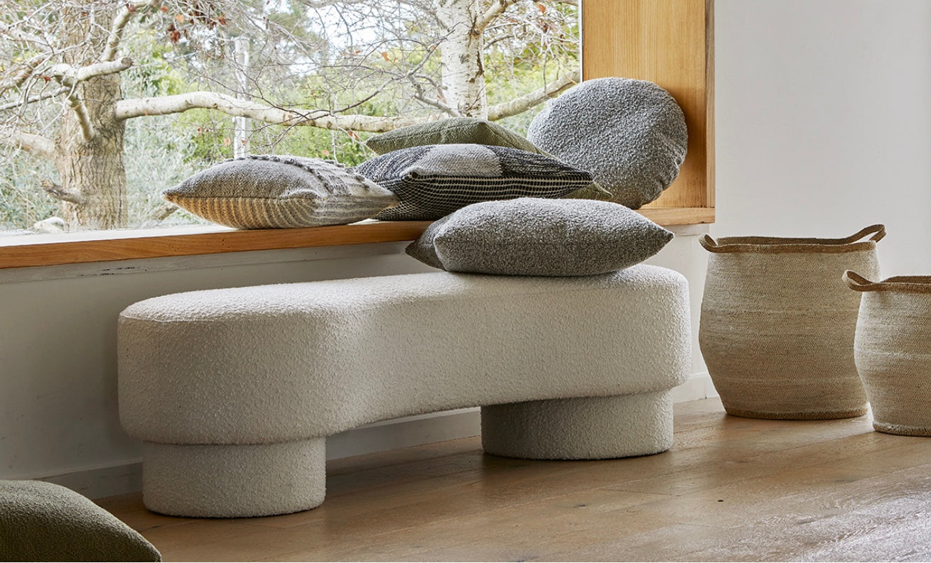 Zola Bench Seat Chalk Boucle