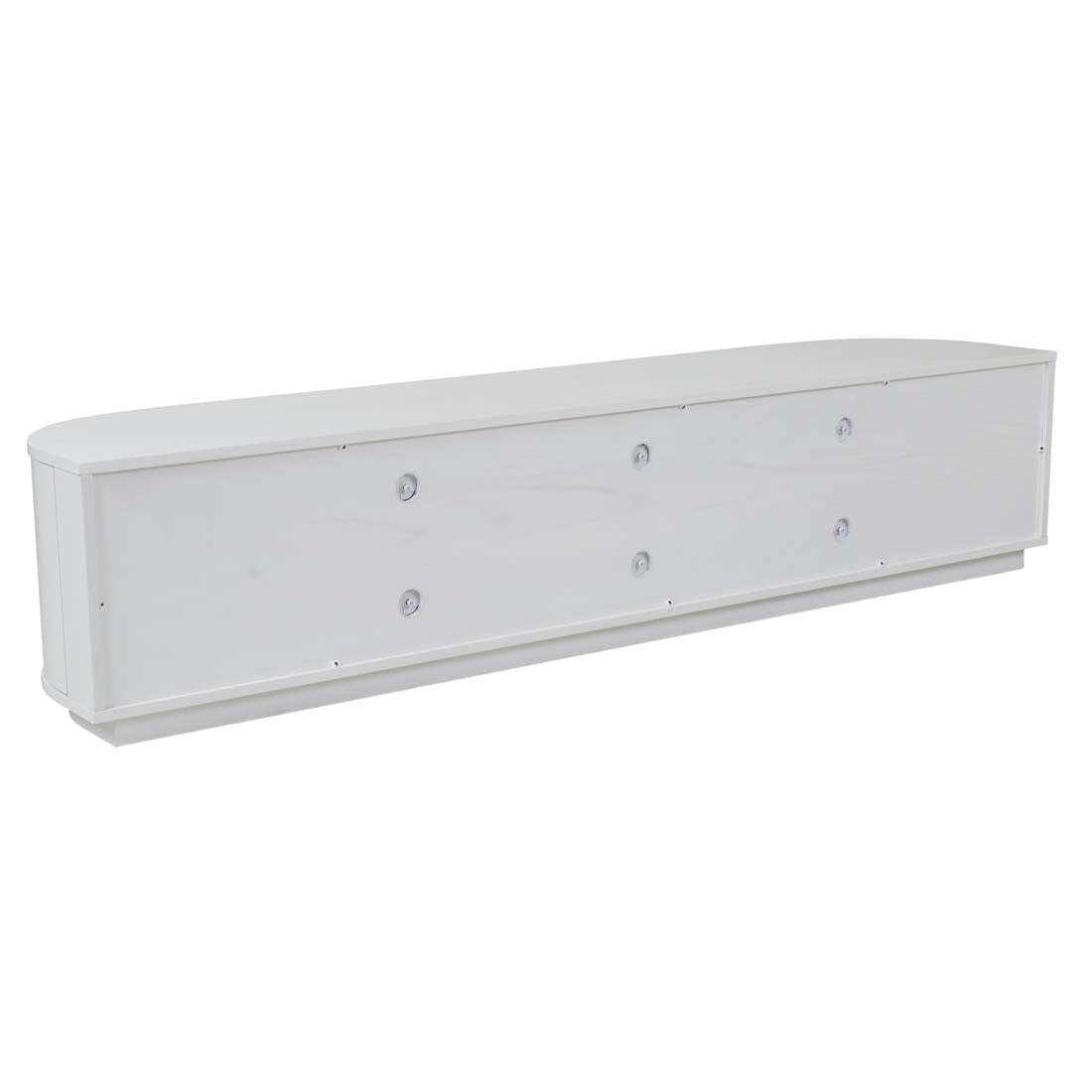Oberon Crescent Entertainment Unit White Grain  2100mm