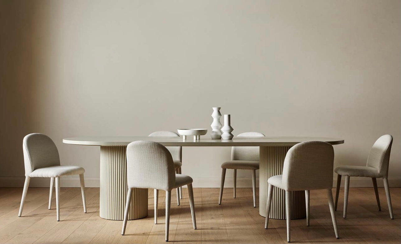 Benjamin Ripple Dining Table Black 2800mm