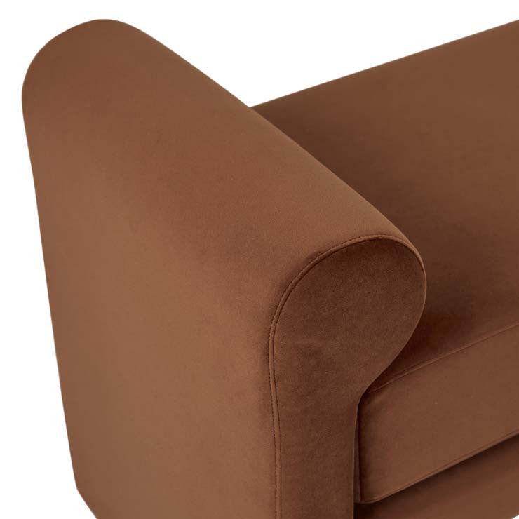 Bennet Bench Seat Cinnamon Velvet
