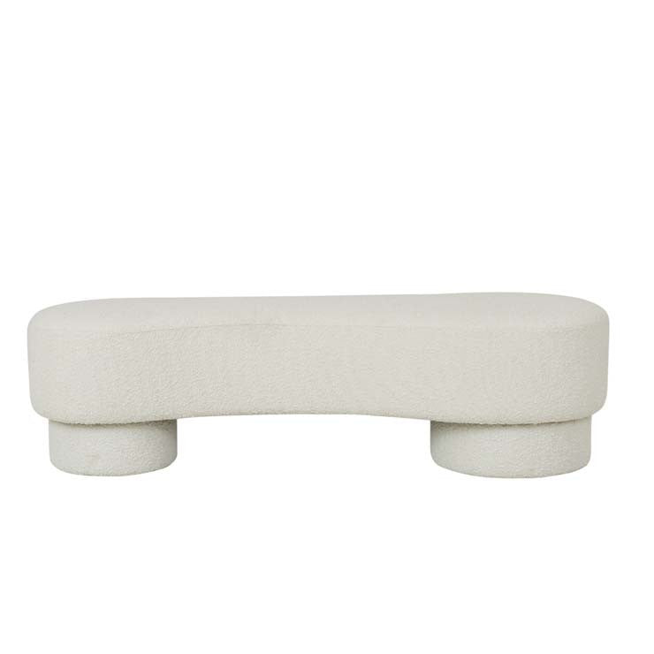 Zola Bench Seat Chalk Boucle