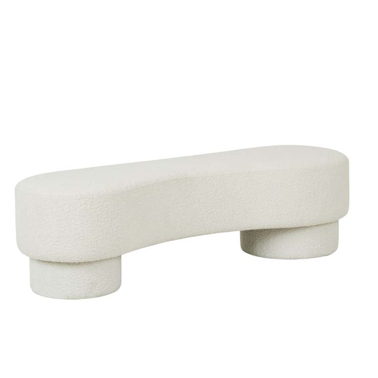 Zola Bench Seat Chalk Boucle