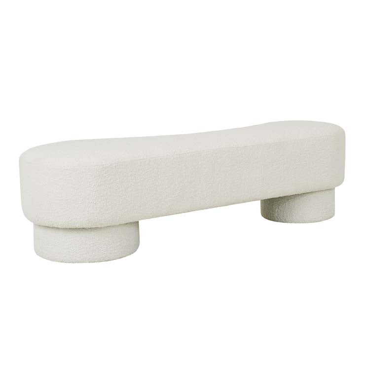 Zola Bench Seat Chalk Boucle