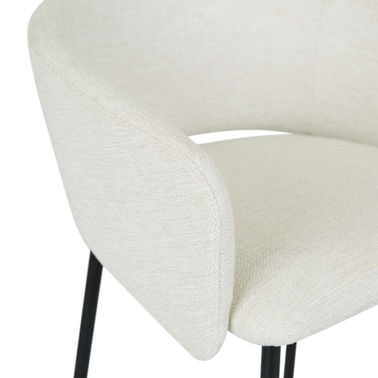 Asher Barstool Natural White Tweed