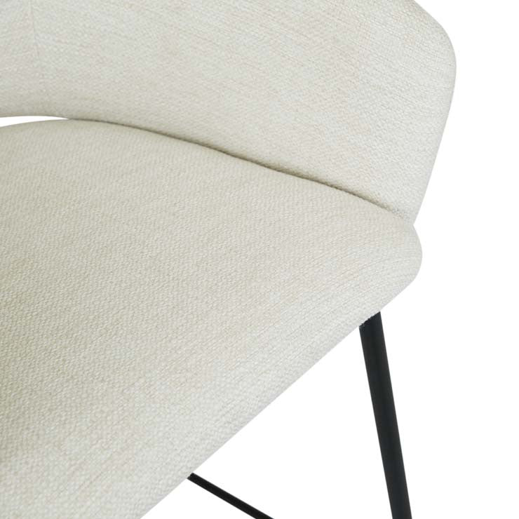 Asher Barstool Natural White Tweed