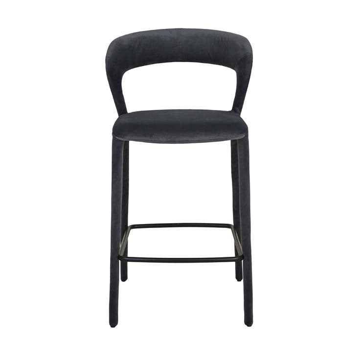 Jessica Barstool Onyx Velvet