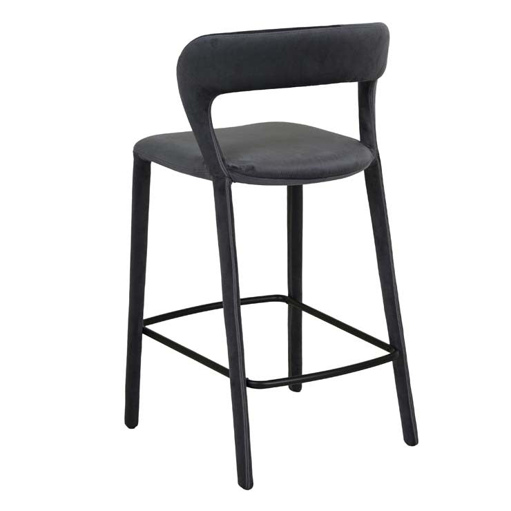 Jessica Barstool Onyx Velvet