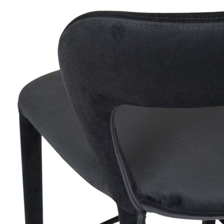 Jessica Barstool Onyx Velvet