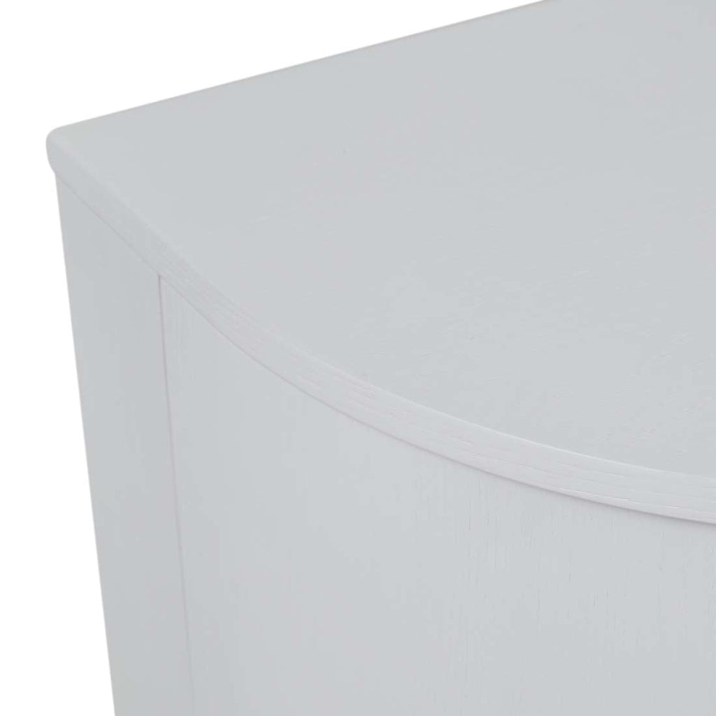 Oberon Crescent Entertainment Unit White Grain  2100mm
