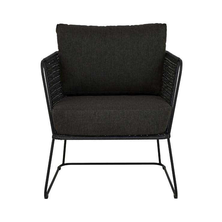 Cabana Sleigh Armchair Charcoal