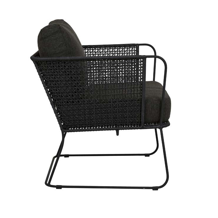 Cabana Sleigh Armchair Charcoal