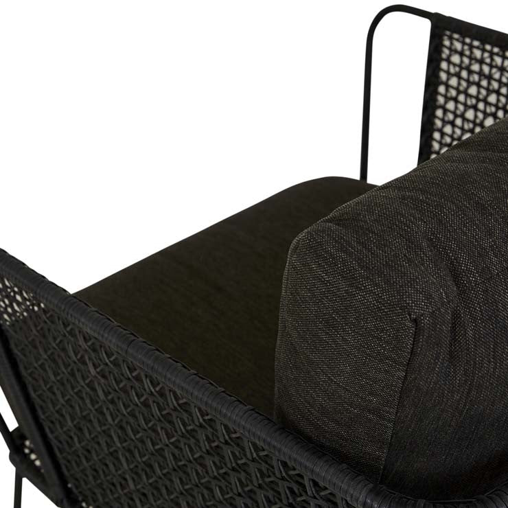 Cabana Sleigh Armchair Charcoal