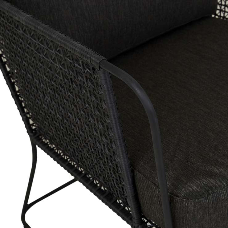 Cabana Sleigh Armchair Charcoal