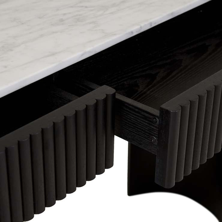 Benjamin Ripple Grand Marble Console Black