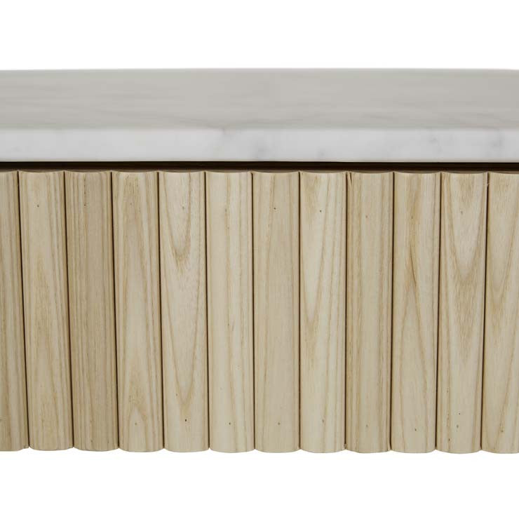 Benjamin Ripple Grand Marble Console Natural Ash