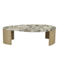 Oberon Curve Marble Coffee Table Natural
