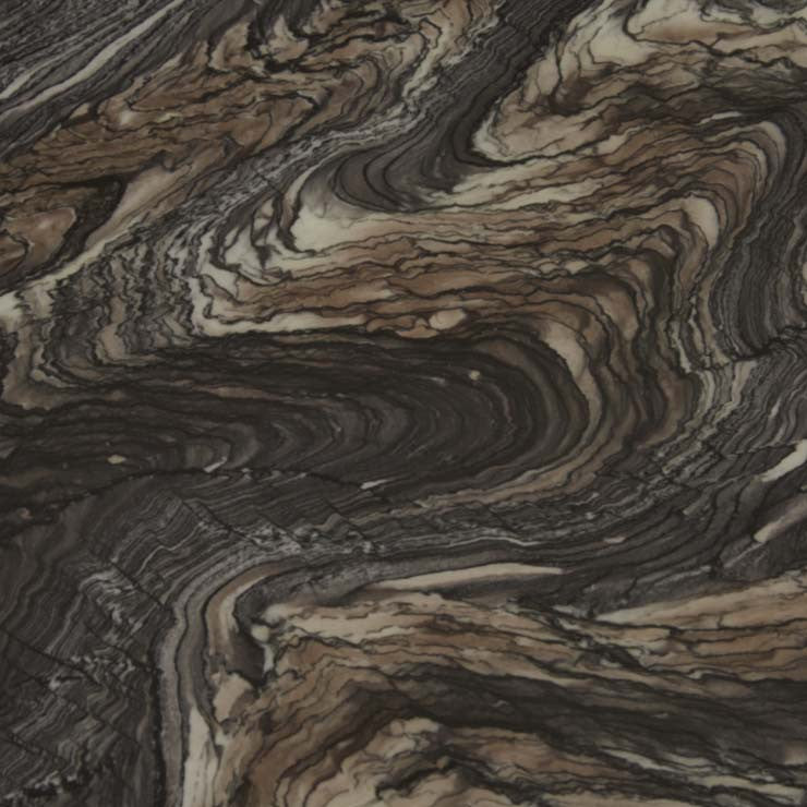 Oberon Curve Marble Coffee Table Black
