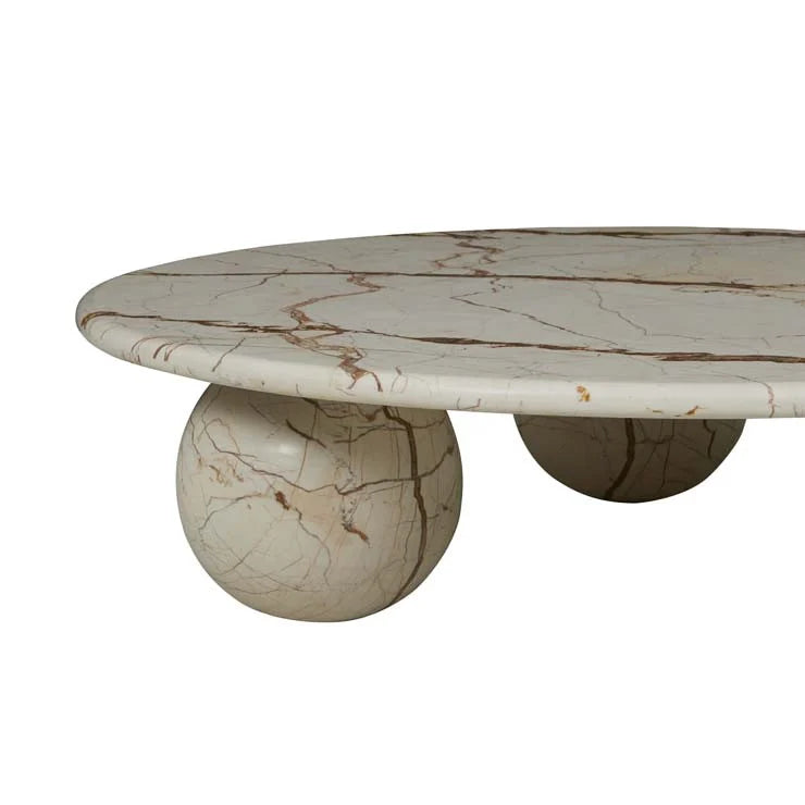 Atlas Sphere Coffee Table Brown Vein