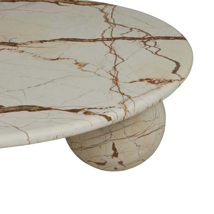 Atlas Sphere Coffee Table Brown Vein
