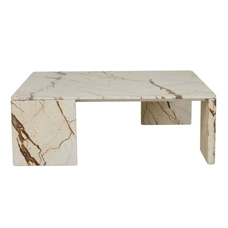 Atlas Slab Coffee Table Brown Vein