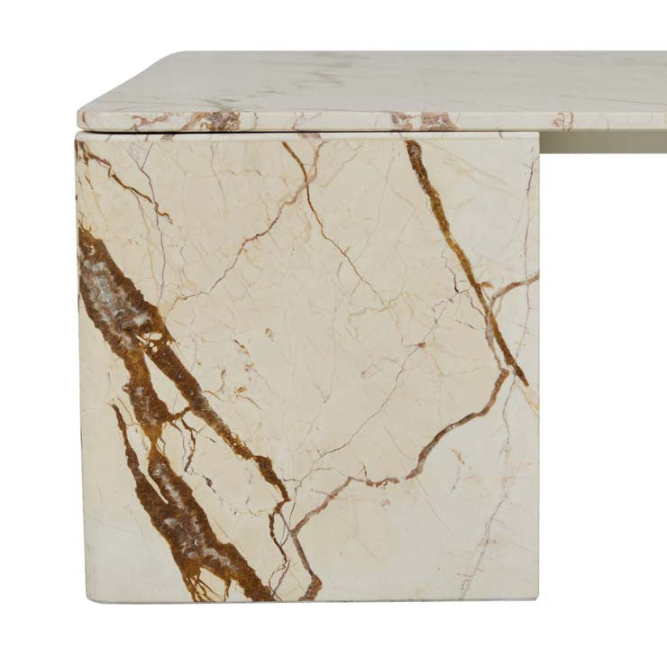 Atlas Slab Coffee Table Brown Vein