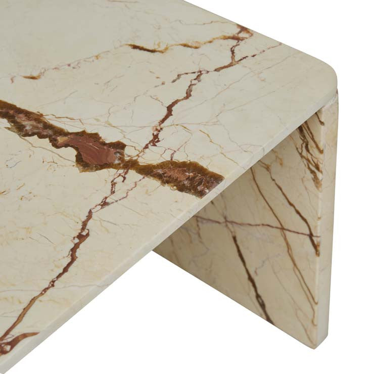 Atlas Slab Coffee Table Brown Vein