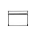 Elle Slim Console 900mm White/Black