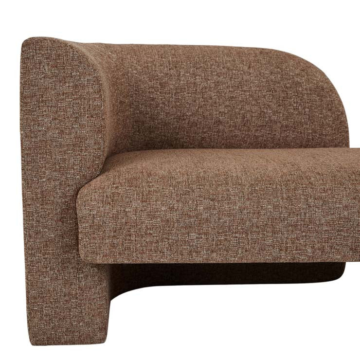 Aubury Day Bed Left Cinnamon Speck