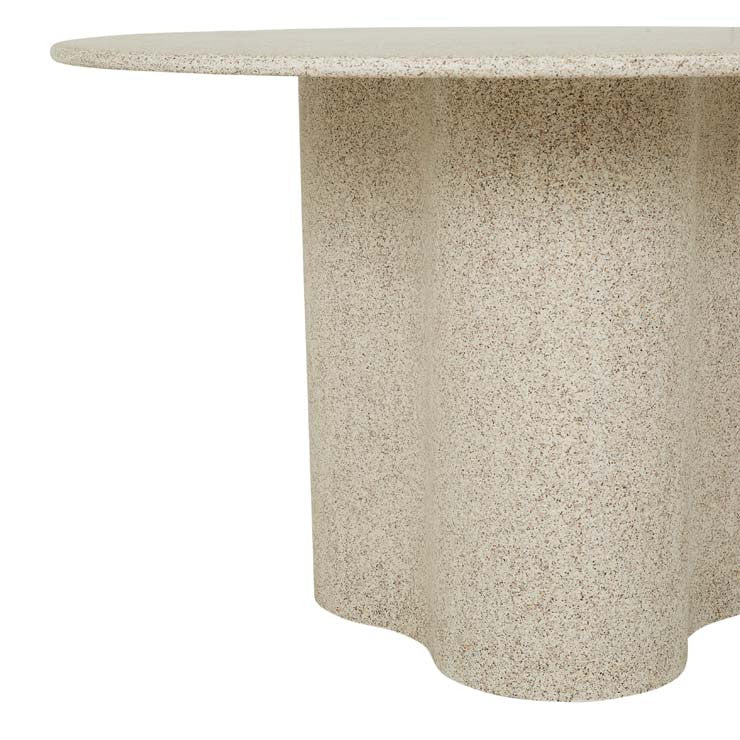 Artie Wave Dining Table Warm Sand