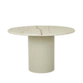 Benjamin Ripple Marble Dining Table Brown Vein