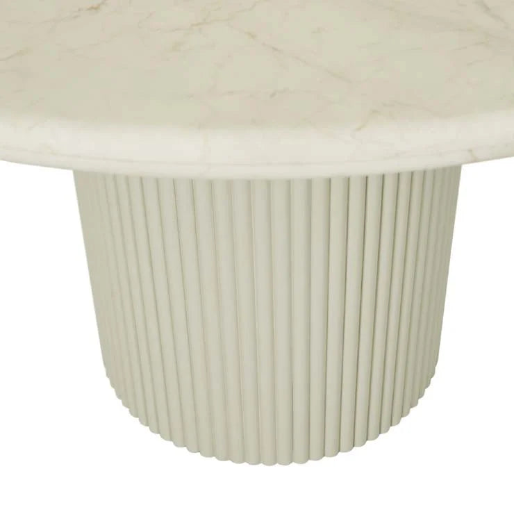 Benjamin Ripple Marble Dining Table Brown Vein