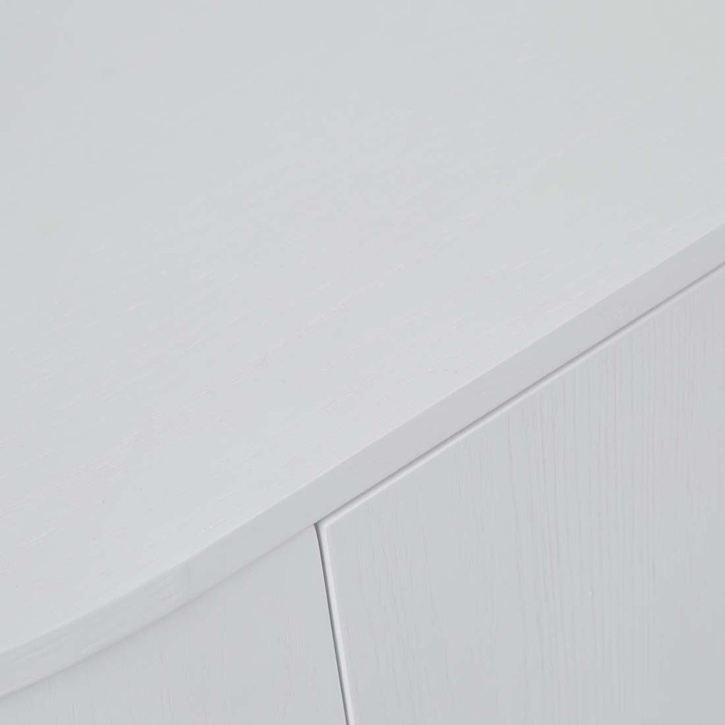 Oberon Crescent Entertainment Unit White Grain  2100mm