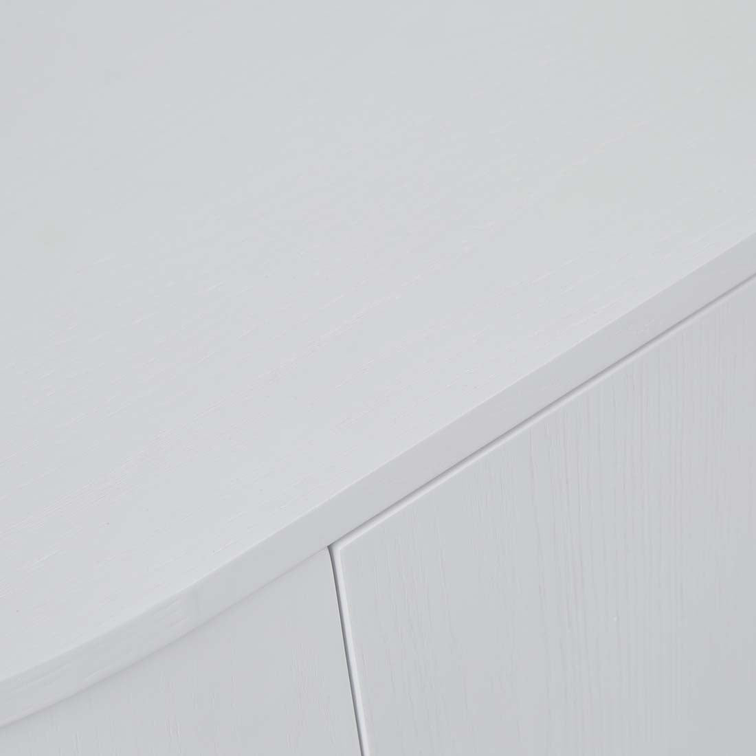 Oberon Crescent Entertainment Unit White Grain  2100mm