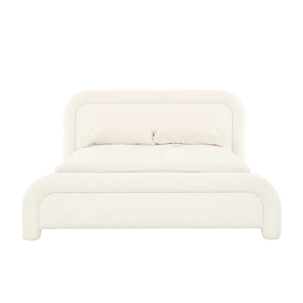 Almos Chubby Bed Queen Ivory Boucle