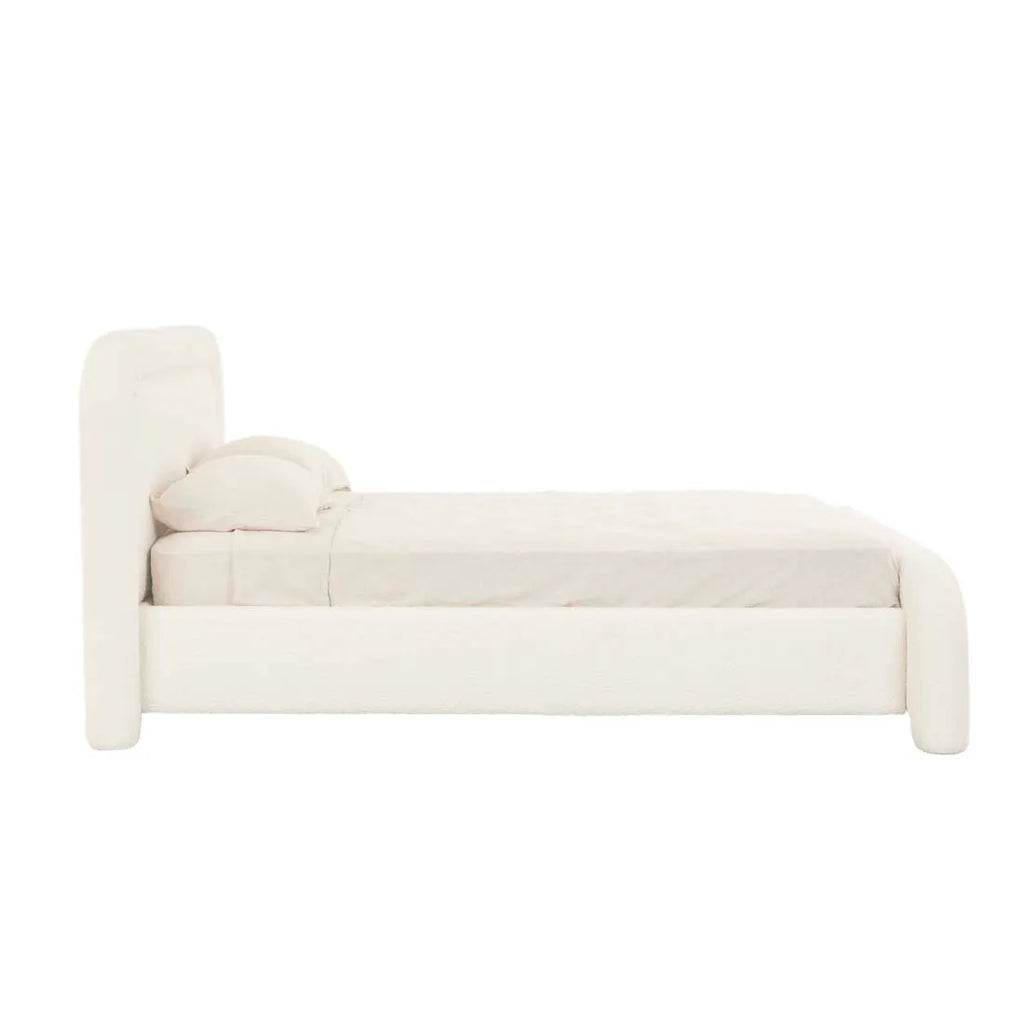Almos Chubby Bed Queen Ivory Boucle