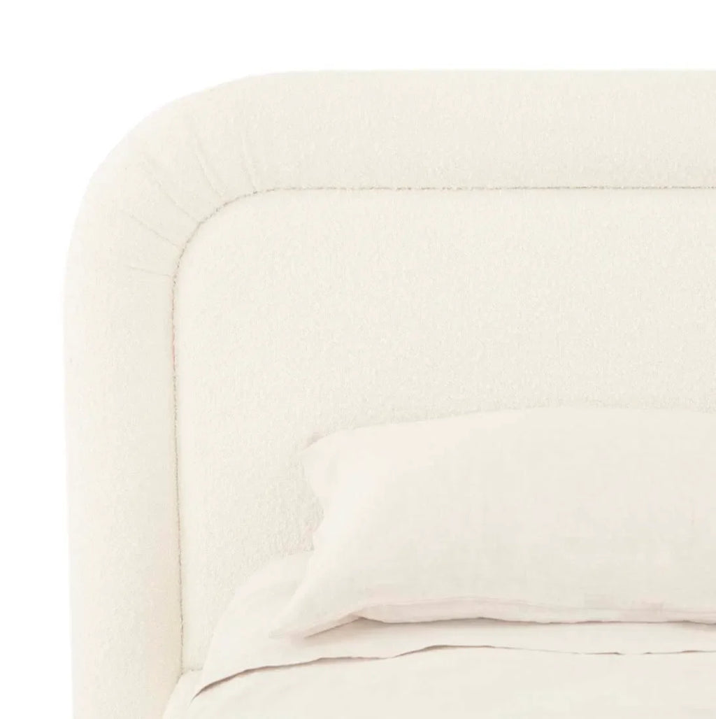 Almos Chubby Bed Queen Ivory Boucle