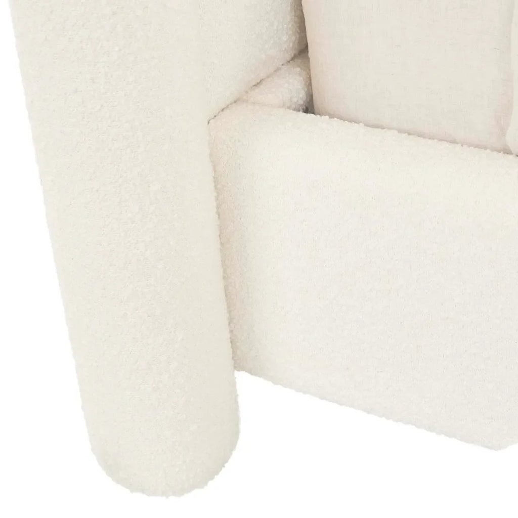 Almos Chubby Bed Queen Ivory Boucle