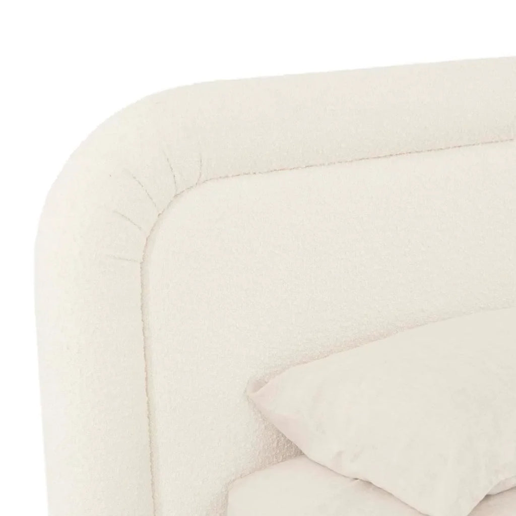Almos Chubby Bed Queen Ivory Boucle