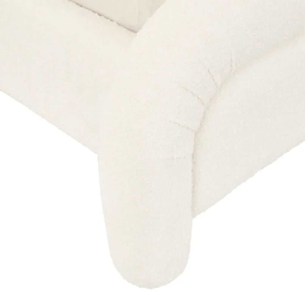 Almos Chubby Bed Queen Ivory Boucle