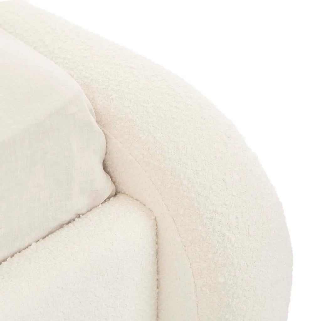 Almos Chubby Bed Queen Ivory Boucle