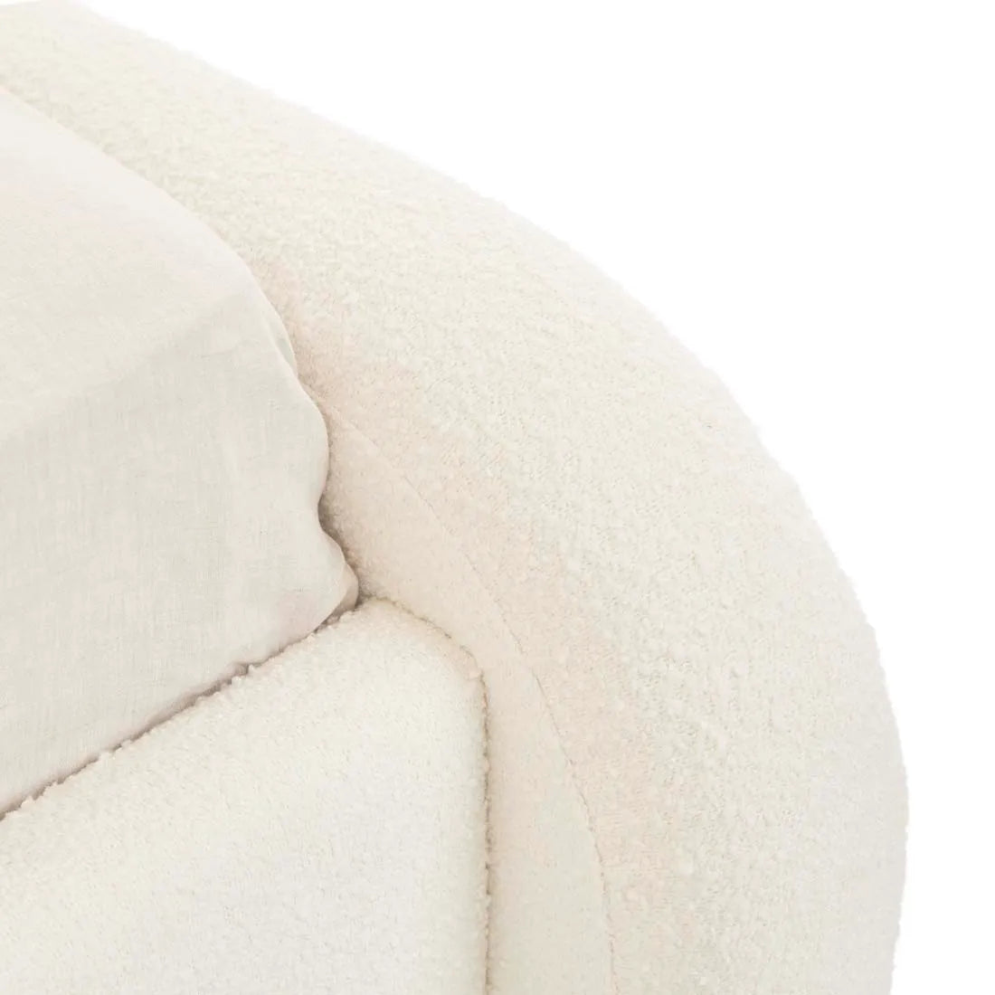 Almos Chubby Bed Queen Ivory Boucle