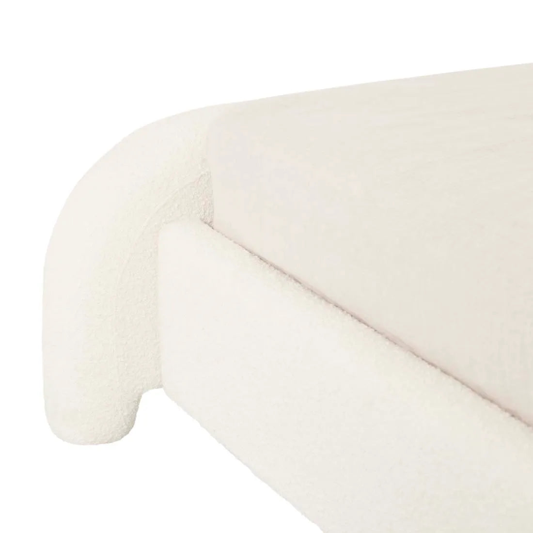 Almos Chubby Bed Queen Ivory Boucle
