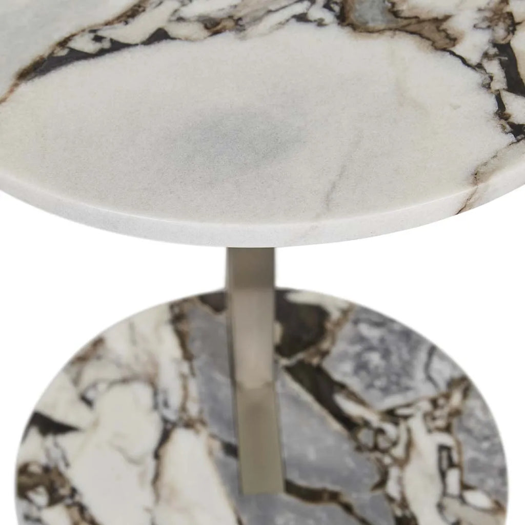 Amara Linear Side Table Ocean Marble
